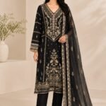 Black Embroidered Kurta Set