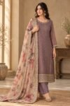 Dusty Mauve Embroidered Kurta Set