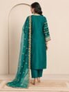 Emerald Green Embroidered Kurta Set - Image 3
