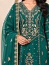 Emerald Green Embroidered Kurta Set - Image 2