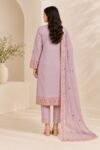 Soft Mauve Floral Embroidered Kurta Set - Image 3